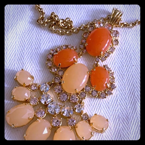 J Crew Long Crystal Statement Necklace NWOT - Picture 6 of 8